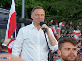 Andrzej Duda w Łomży. Tłumy łomżyniaków na Plcau Niepodległości [FOTO | VIDEO]