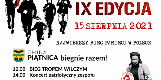 Zapraszamy na IX edycję Biegu Tropem Wilczym do Piątnicy