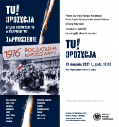 Otwarcie wystawy "TU rodziła się opozycja" w Łomży