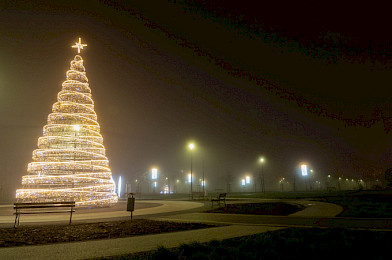 Piękna Łomża nocą