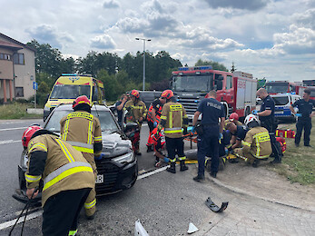 Wypadek z udziałem motocyklisty  [FOTO]