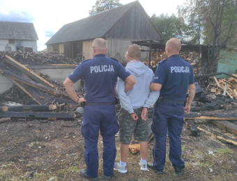 REGION: Podpalacz zatrzymany przez policjantów z Myszyńca