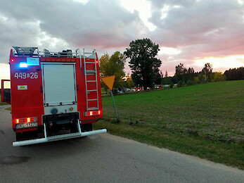 Wypadek z udziałem ambulansu wojskowego