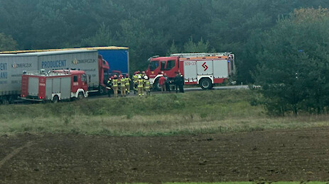 Wypadek na trasie do Jeżewa. Droga zablokowana