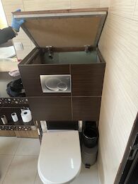 Znaleźli go w zabudowie spłuczki toalety