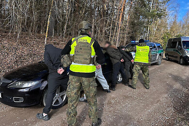 Migranci i kurierzy przy granicy polsko-litewskiej
