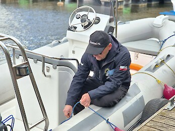 Kurs na patent sternika motorowodnego w łomżyńskim Porcie Rzecznym