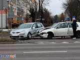 Zderzenie dwóch VW na Piłsudskiego  (FOTO)