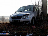 Osobowa skoda na drzewie  (FOTO)