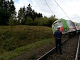 Wypadek na przejeździe kolejowym  (FOTO)